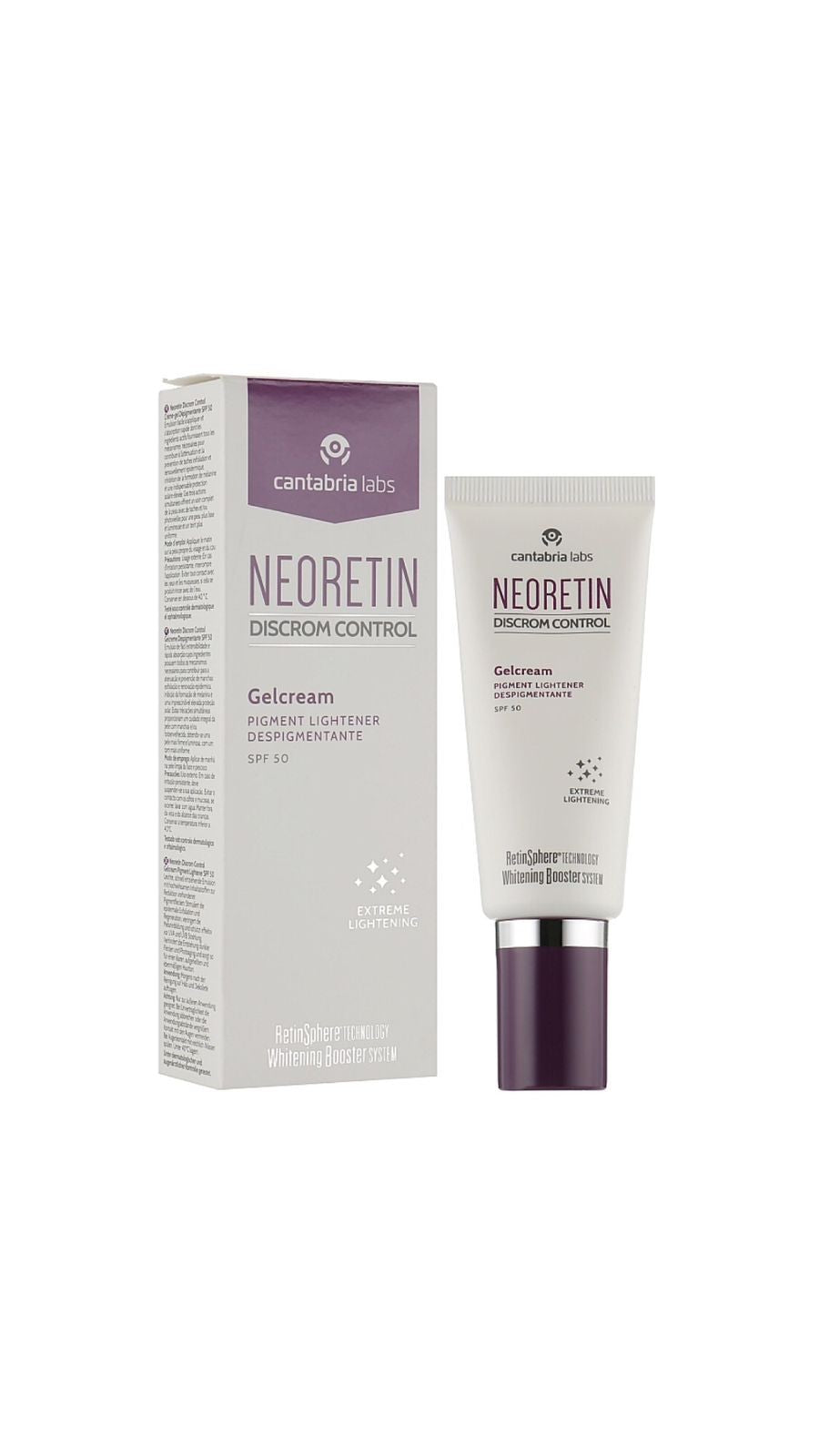 CANTABRIA LABS NEORETIN DISCROM CONTROL GEL CREAM SPF 50+ 40ml كانتابريا لابز جل كريم لتوحيد لون البشرة بعامل حماية من الشمس