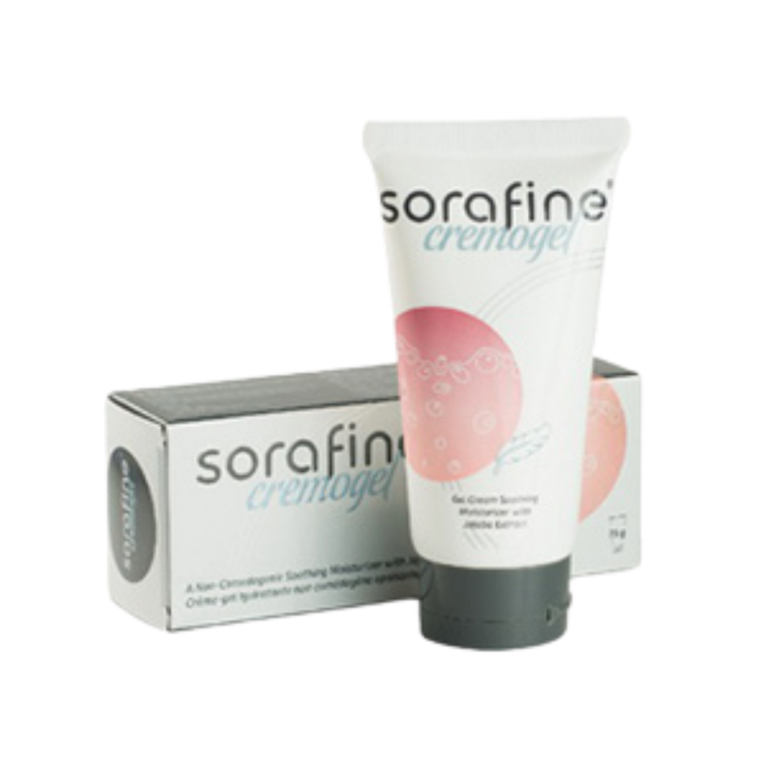 derma Pella Sorafine Cremogel Gel Cream Soothing Moisturizer With Jojoba Extract - 75g | ديرما بيلا جل مرطب للبشرة الدهنية - 75 غرام
