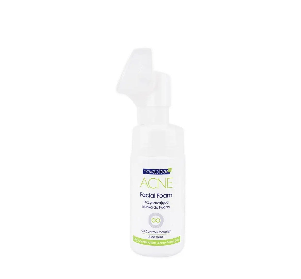 Novaclear Acne Facial Foam، وهو عبارة عن غسول رغوي مخصص للعناية اليومية بالبشرة الدهنية، المختلطة، والمعرضة لحب الشباب