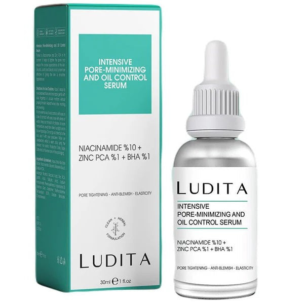 LUDITA Intensive Pore-Minizinig And Oil Control Serum - 30ml | لوديتا سيروم لتصغير المسام والتحكم بالإفرازات الدهنية - 30 مل