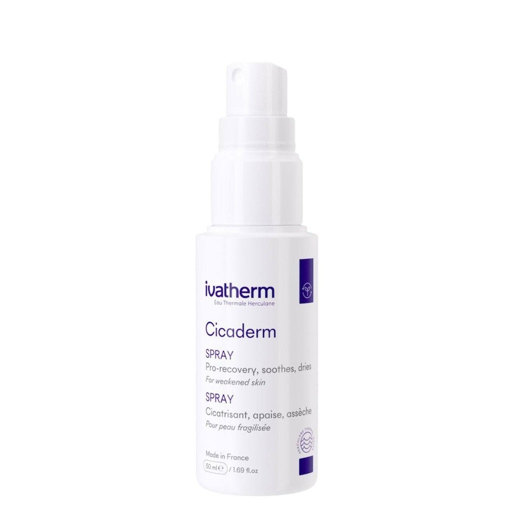 IVATHERM/ Cicaderm - Spray 50ml: بخاخ سيكاديرم من ايفاثيرم مرمم ومعالج البشرة من الحروق وجلسات الليزر والمقشرات
