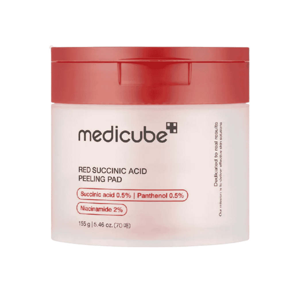 Medicube Red Succinic Acid Peeling 70 Pads - 155g | ميدي كيوب وسادات تقشير حمض السكسينيك الاحمر 70 وسادة - 155غ