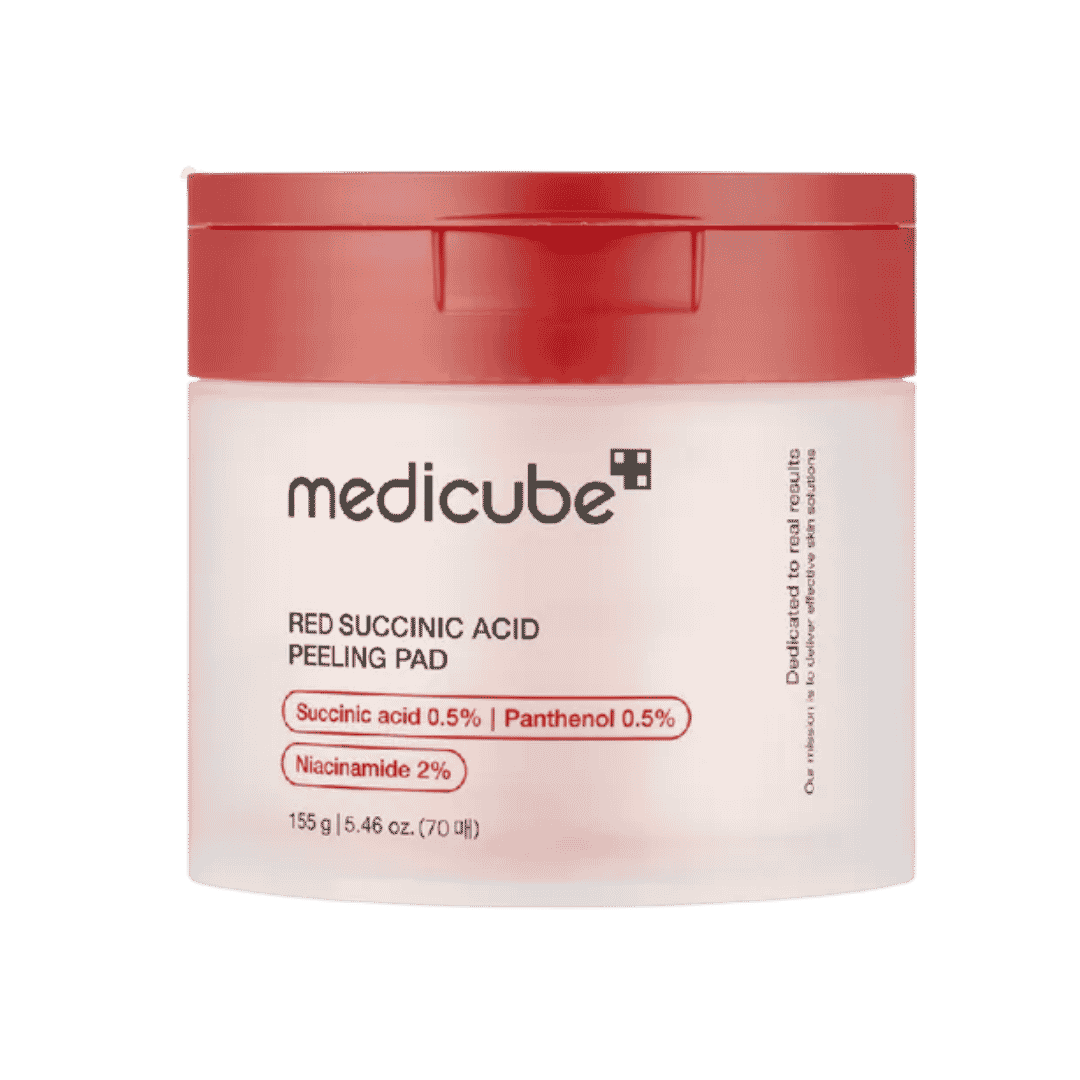 Medicube Red Succinic Acid Peeling 70 Pads - 155g | ميدي كيوب وسادات تقشير حمض السكسينيك الاحمر 70 وسادة - 155غ