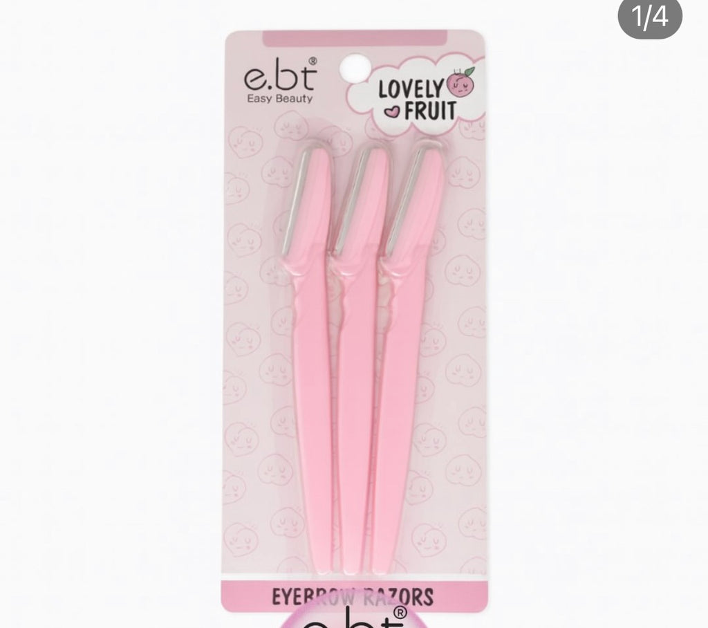 مجموعة شفرات حلاقة وتحديد الحواجب والوجه من الماركة التجارية e.bt (Easy Beauty)، وتأتي العبوة تحت اسم الإصدار "Lovely Fruit
