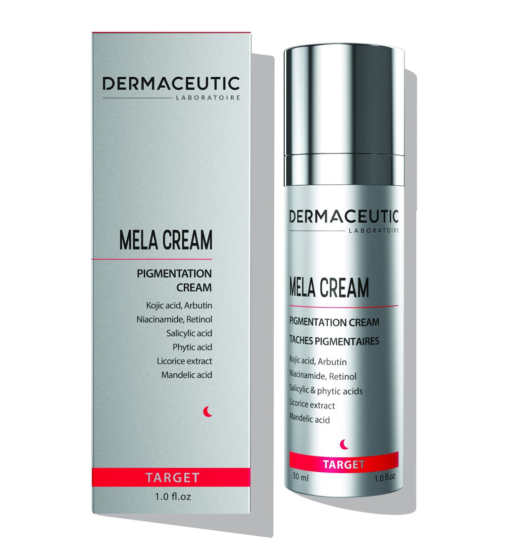 Dermaceutic Mela Cream، وهو كريم مخصص لعلاج التصبغات الجلدية
