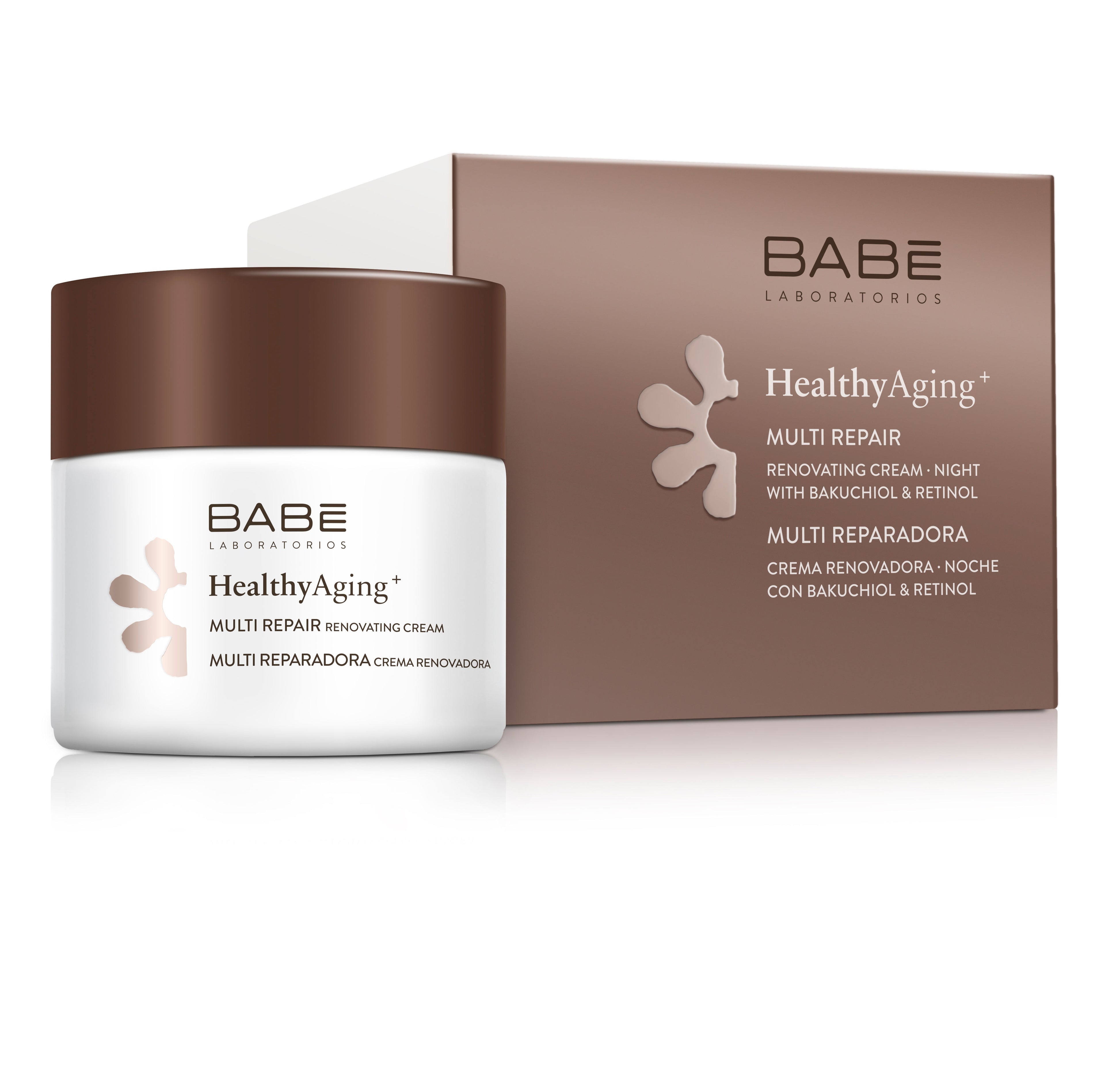 كريم التجديد والإصلاح الليلي (Healthy Aging+ Multi Repair Renovating Night Cream) من إنتاج مختبرات BABE Laboratorios الإسبانية