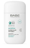 واقي الشمس المعدني السائل الفائق (Babé Mineral Super Fluid Invisible SPF 50) من مختبرات بابيه الإسبانية.