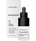 Mesoestetic AOX Ferulic، وهو سيروم مركز ومتطور ومضاد للأكسدة ومقاوم لعلامات تقدم سن البشرة (الشيخوخة).