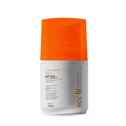 لوشن واقي الشمس سي ليت (See-Lit Sunscreen Lotion) بعامل حماية SPF 50+.