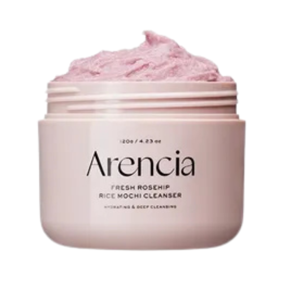 Arencia Fresh Rosehip Rice Mochi Cleanser - 120g | ارنيسيا غسول للوجه بمستخلص ثمرة الورد - 20 غرام