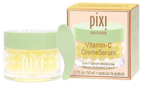 Pixi Vitamin-C CremeSerum، وهو عبارة عن مستحضر هجين يجمع بين فوائد السيروم المفتّح وترطيب الكريم المغذي في خطوة واحدة