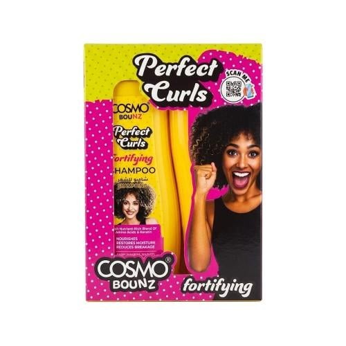 كوزمو باونز بكج الشامبو والبلسم لتقوية الشعر الكيرلي | Cosmo Bounz Perfect Curls Fortifying Shampoo & Conditioner