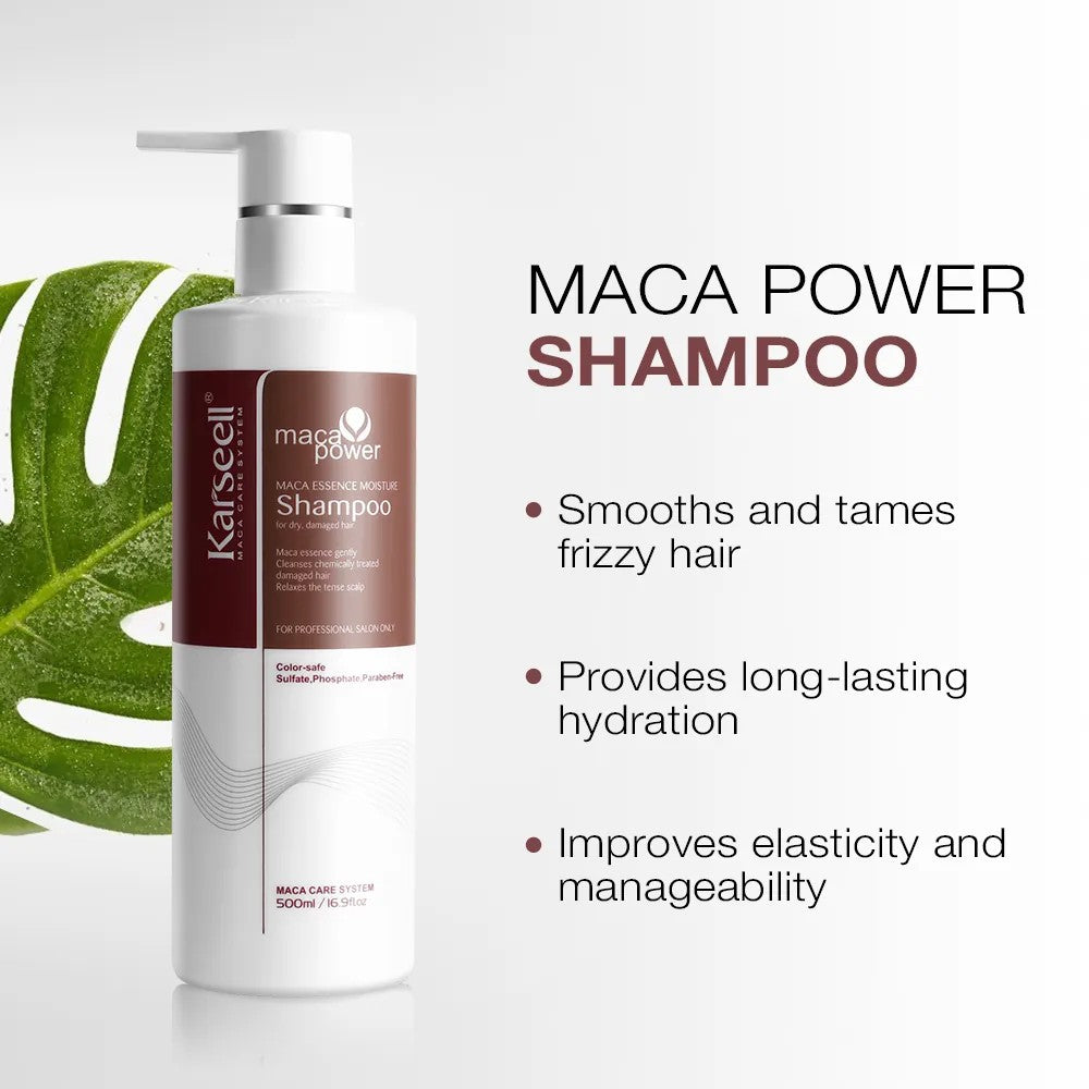شامبو كارسيل لإصلاح الشعر بالماكا والأرغان | Karseell Maca Essence Moisture Shampoo