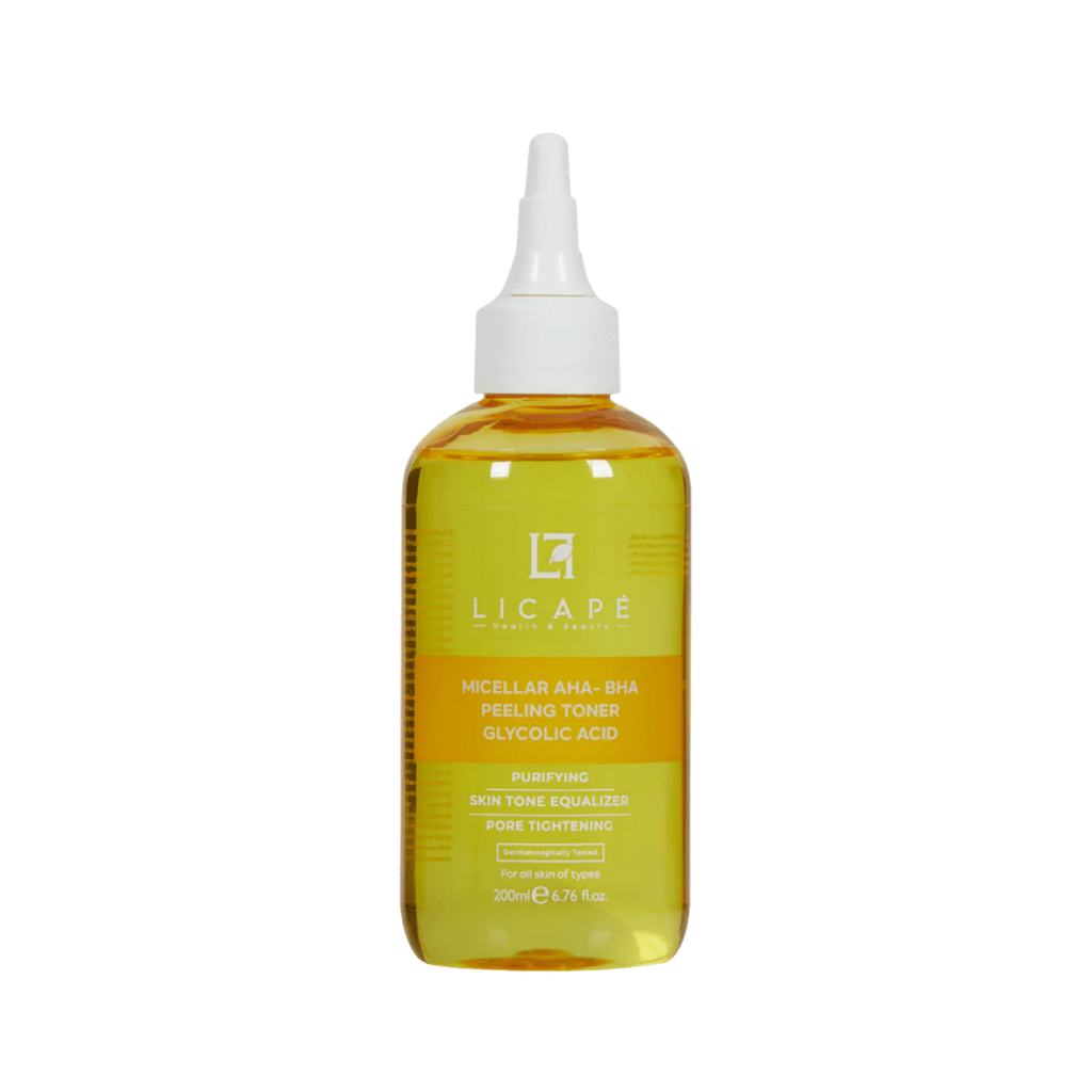 Licape Micellar AHA BHA Peeling Toner Glycolic Acid - 200ml | ليكابي تونر ميسيلار مقشر حمض الجليكوليك - 200 مل