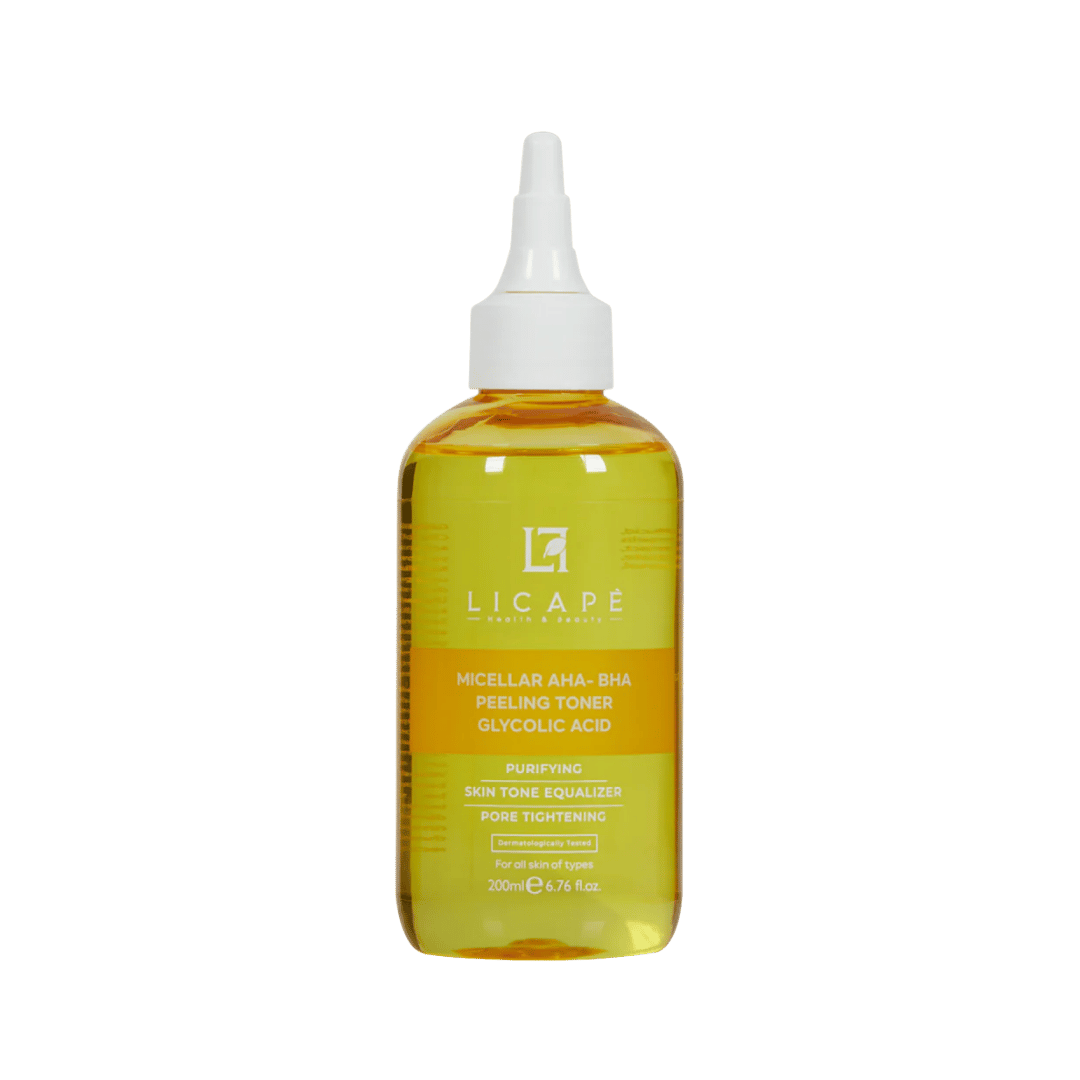 Licape Micellar AHA BHA Peeling Toner Glycolic Acid - 200ml | ليكابي تونر ميسيلار مقشر حمض الجليكوليك - 200 مل