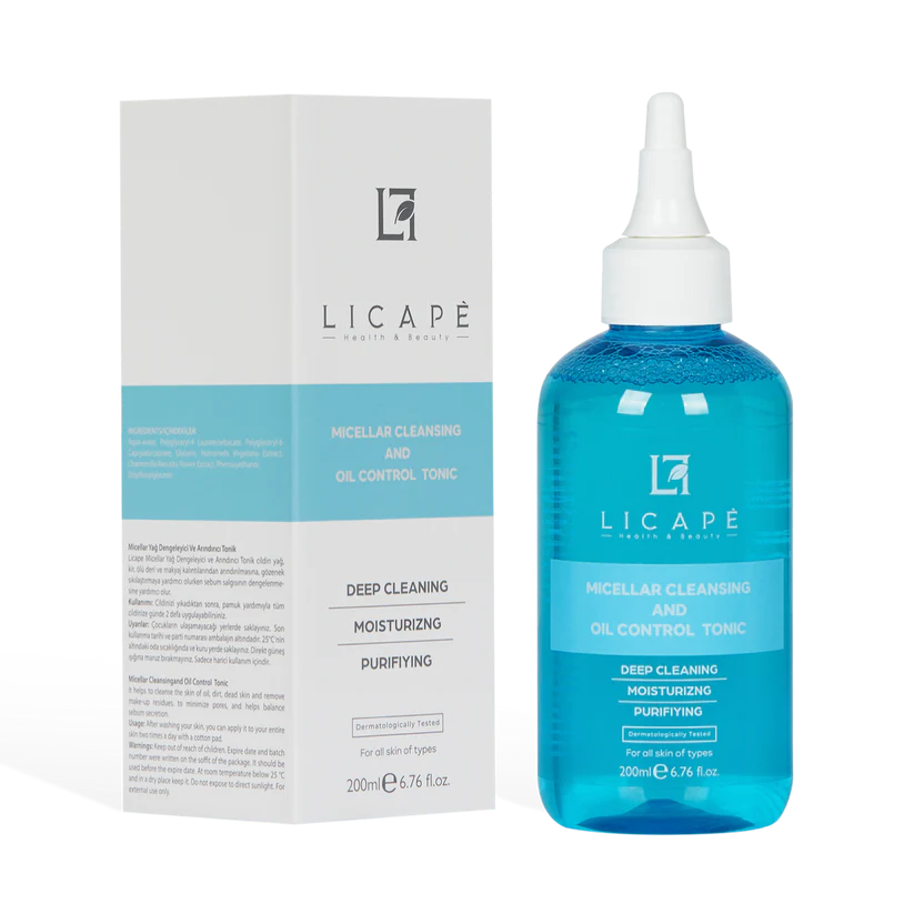 Licape Micellar Cleansing And Oil Control Tonic - 200ml | ليكابيه تونر ميسيلار لتنظيف البشرة والتحكم بالزيوت - 200 مل