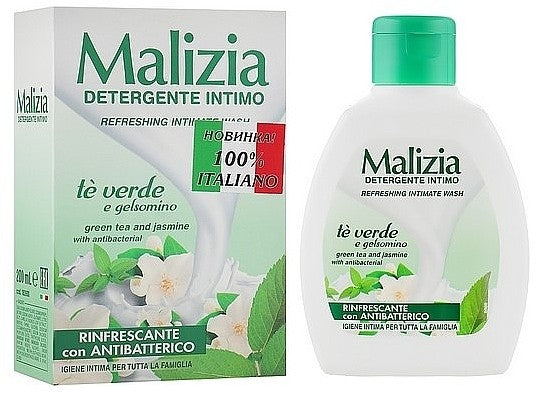 Malizia Sensitive area Gel jasmine  & Green Tea - 200ml | ماليزيا غسول جل المناطق الحساسة بالياسمين والشاي الاخضر - 200 مل