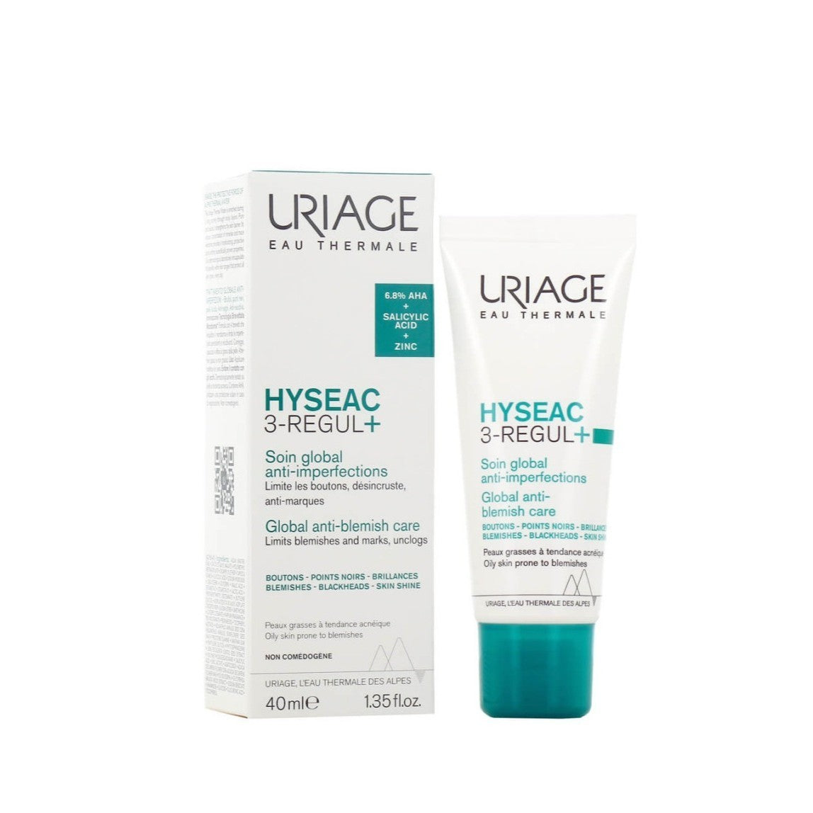 URIAGE Hyseac 3 Regul+ Anti Blemish Global Care 40ml يورياج كريم معالج و منظم لإفراز دهون البشرة مناسب للبشرة الدهنية