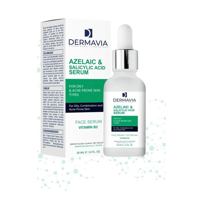 DERMAVIA Azelaic & Salicylic Acid Serum – 30ml | ديرمافيا سيروم حمض الأزيليك والساليسيليك – 30 مل