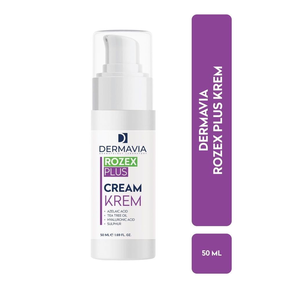 DERMAVIA Rozex Plus Cream – 50ml | ديرمافيا روزيكس بلس كريم للبشرة الدهنية والمعرضة للحبوب – 50 مل