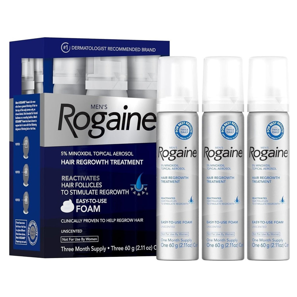 Men’s Rogaine 5% Minoxidil Topical Aerosol Foam  60g | روجين للرجال مينوكسيديل 5% رغوة موضعية لإنبات الشعر  60 غم