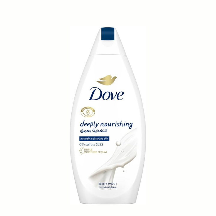 Dove Deeply Nourishing Body Wash – 500ml | دوف ديبلي نورشينغ غسول جسم عميق الترطيب للبشرة الجافة وشديدة الجفاف – 500 مل