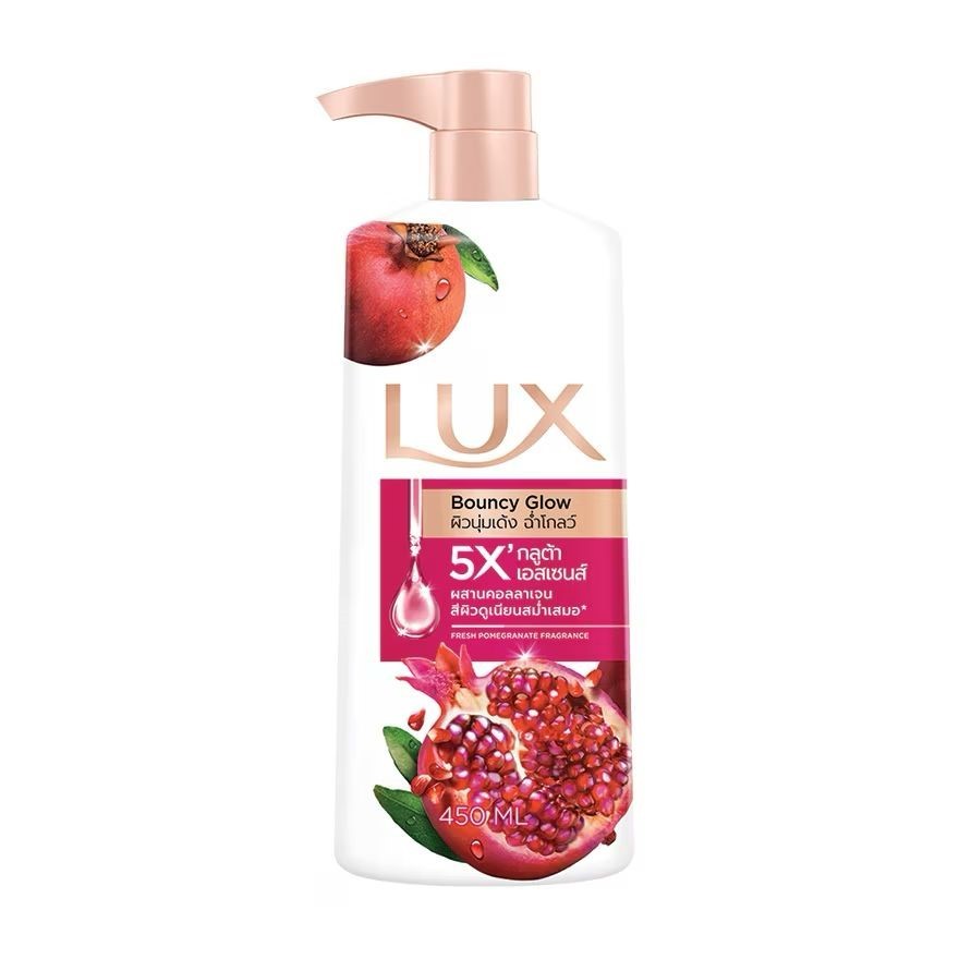 LUX Bouncy Glow Pomegranate Body Wash – 450ml | لوكس  غسول جسم لنضارة وحيوية البشرة بالرمان – 450 مل