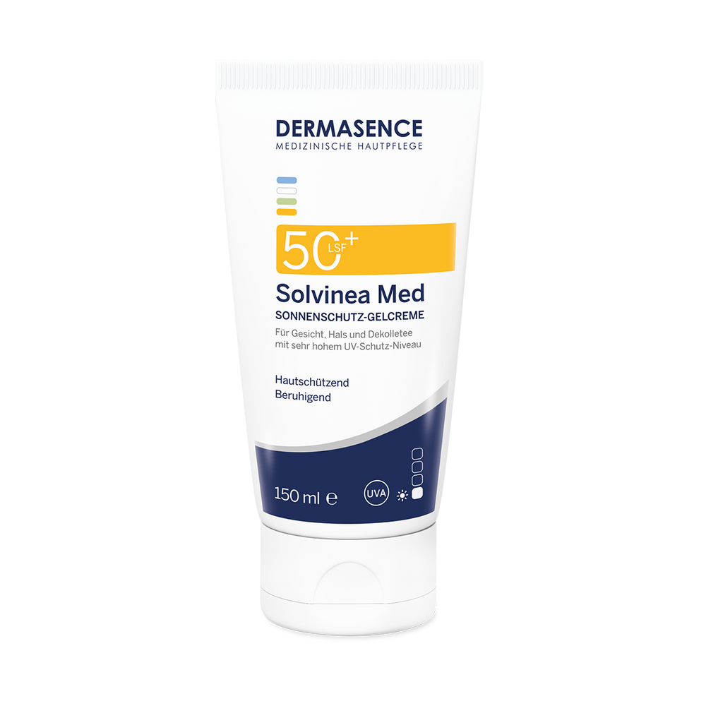 DERMASENCE SolvineaMed Sun Protection Gel Cream SPF50+ – 150ml | ديرماسنس واقي شمس جل كريم عالي الحماية للبشرة الحساسة والمتفاعلة SPF50+ – ١٥٠ مل
