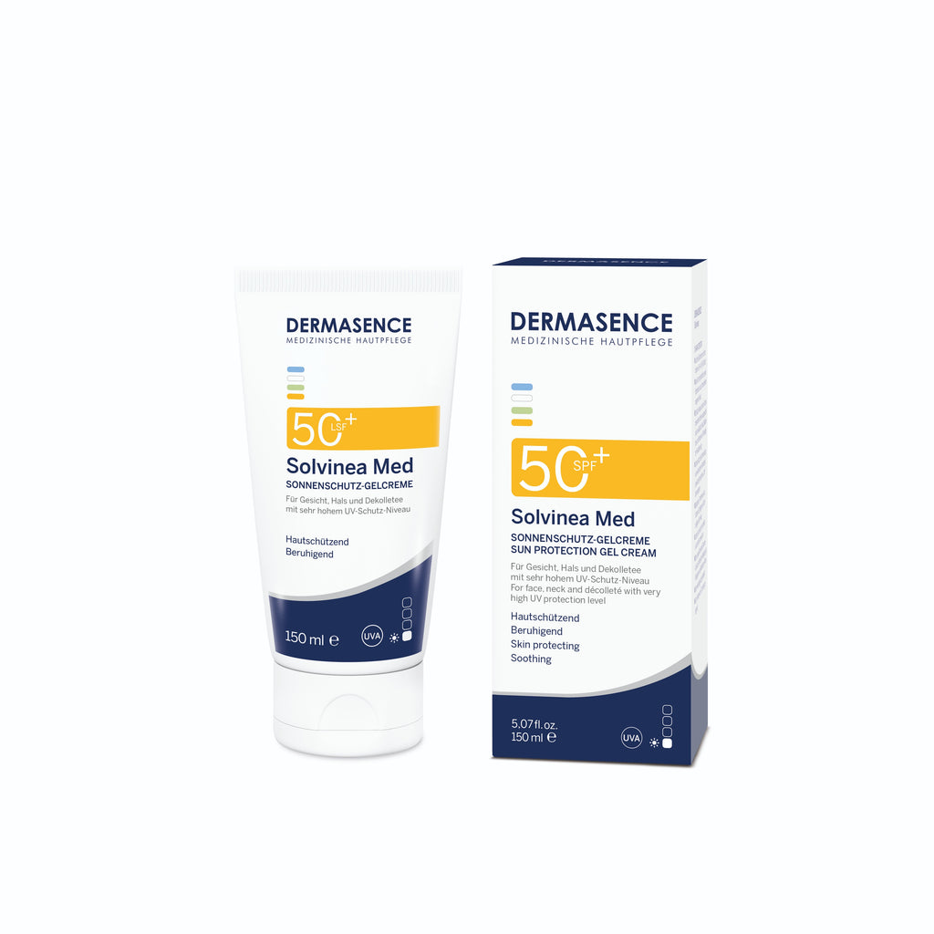 DERMASENCE SolvineaMed Sun Protection Gel Cream SPF50+ – 150ml | ديرماسنس واقي شمس جل كريم عالي الحماية للبشرة الحساسة والمتفاعلة SPF50+ – ١٥٠ مل