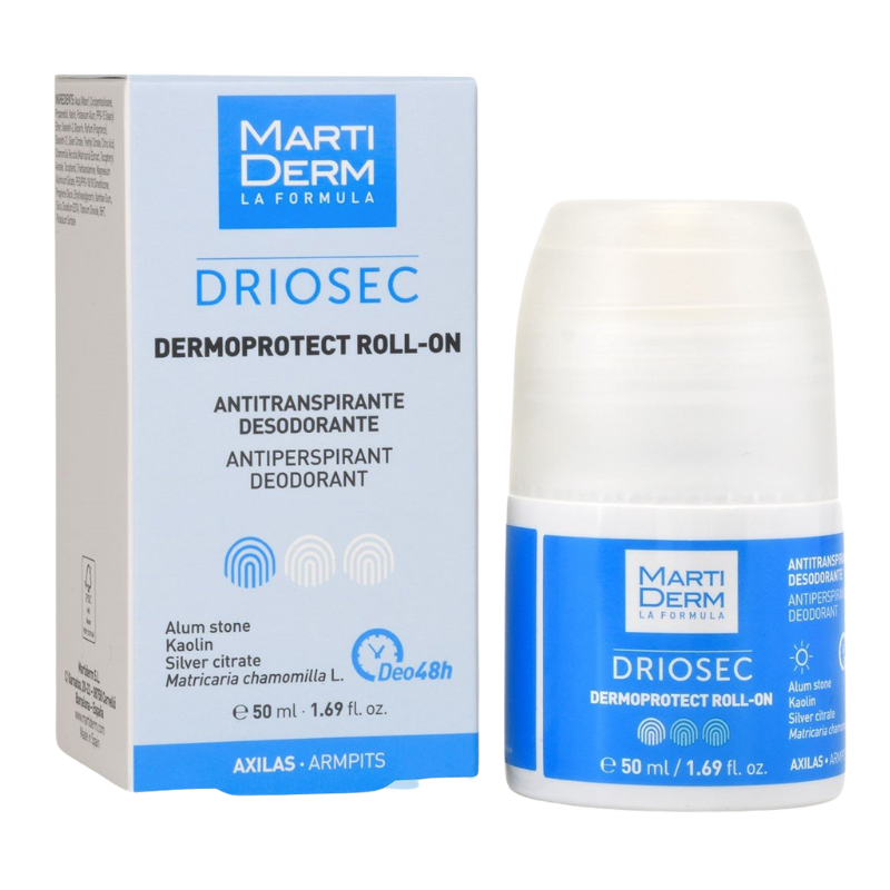 MartiDerm La Fórmula Driosec Dermoprotect Roll-On – 50ml | مارتي ديرم رول مضاد للتعرق ومزيل للرائحة لمدة 48 ساعة – 50 مل