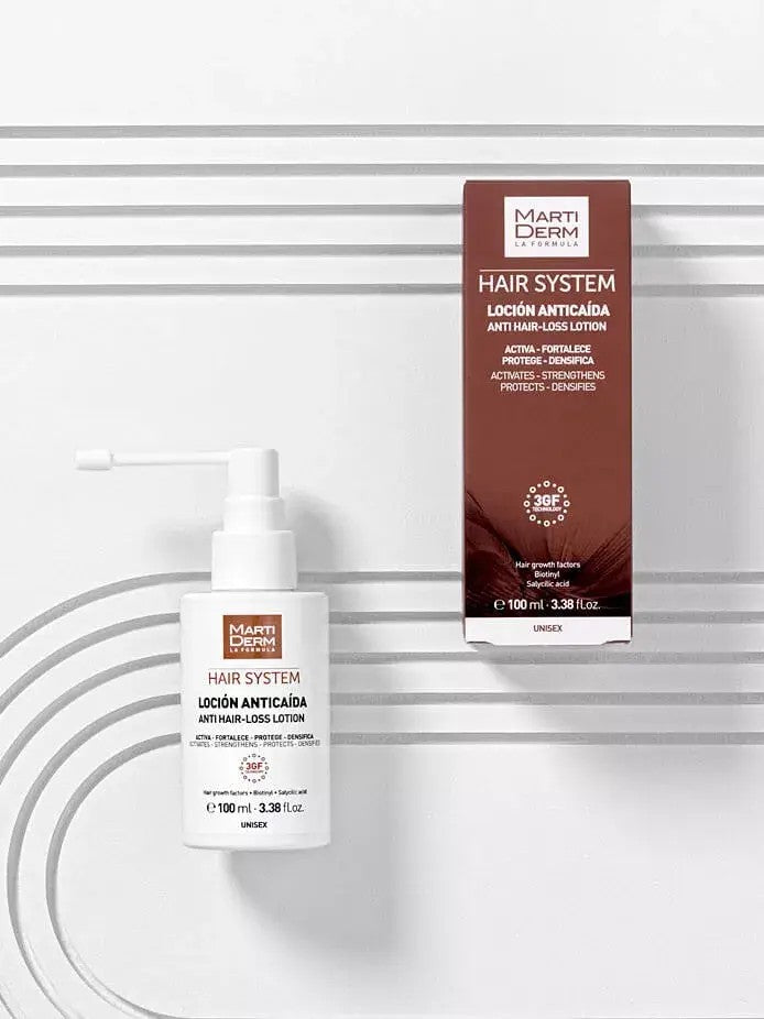 MartiDerm La Fórmula Hair System Anti Hair-Loss Lotion – 100ml | مارتي ديرم لوشن لتقوية جذور الشعر وتقليل التساقط – 100 مل