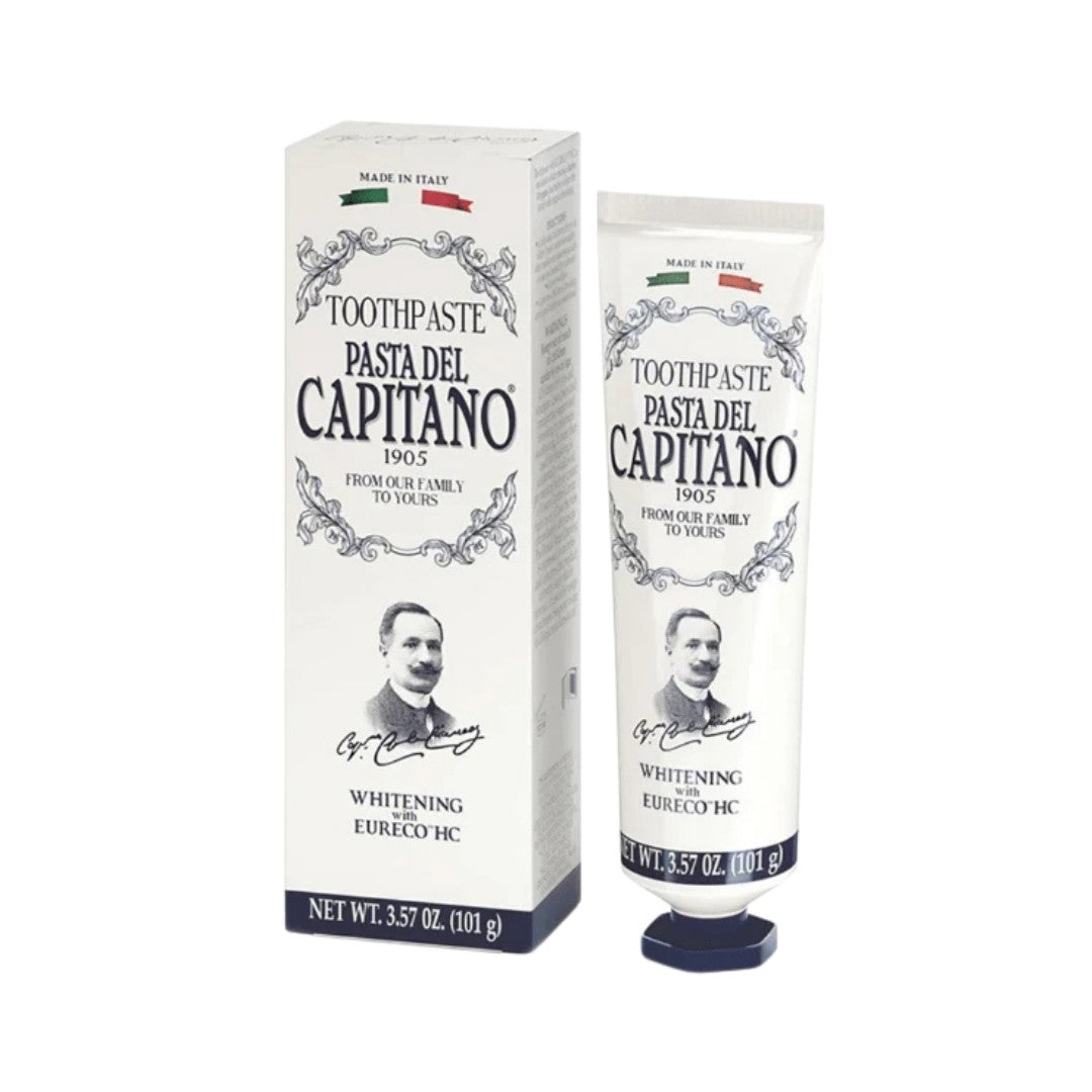 Pasta del Capitano 1905 Whitening Toothpaste – 75ml | باستا ديل كابيتانو معجون لتبييض الأسنان وإزالة التصبغات السطحية – 75 مل