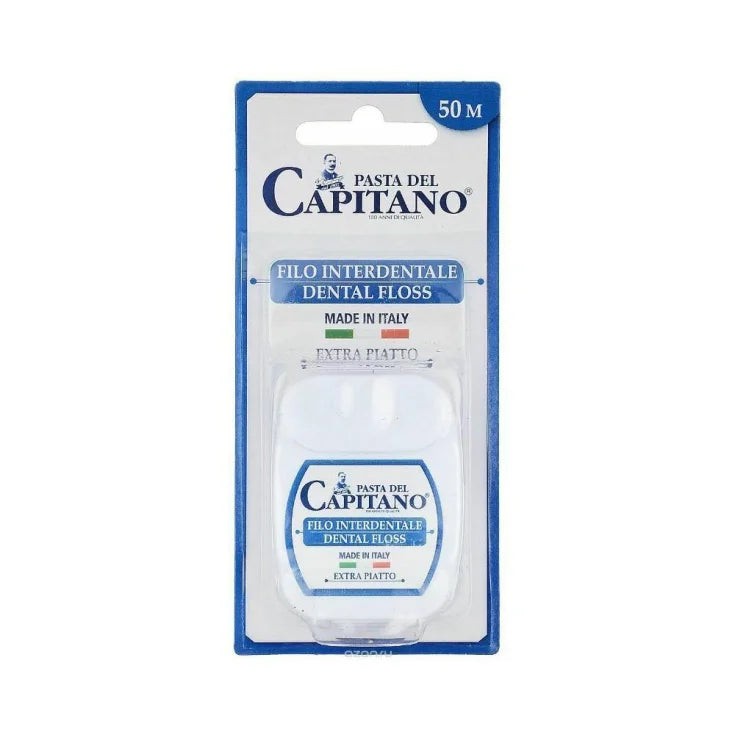 Capitano Waxed Dental Floss – 50m |  كابيتانو خيط أسنان مشمع لتنظيف ما بين الأسنان – 50 متر
