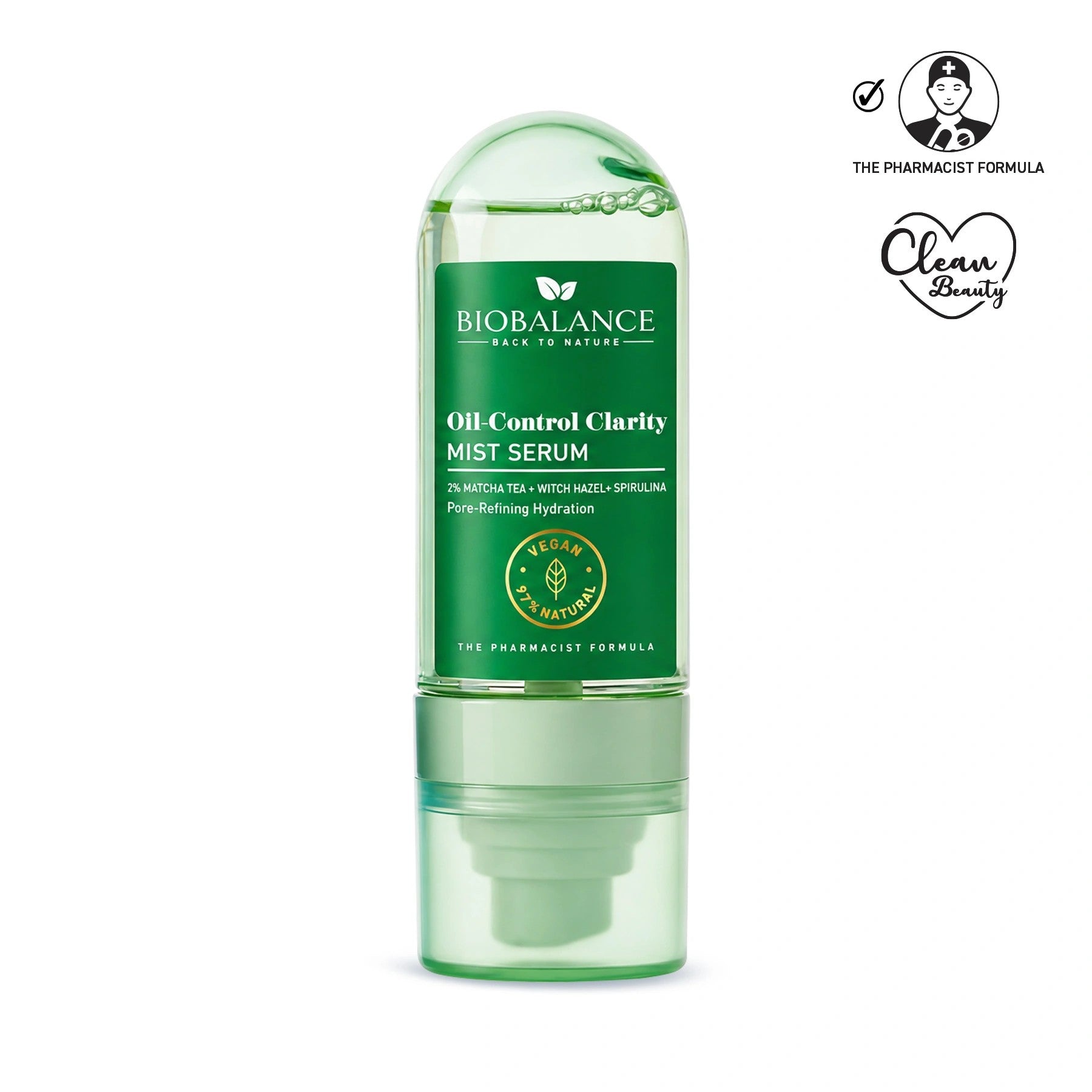BIOBALANCE Oil-Control Clarity Mist Serum – 80ml | بيو بالانس سيروم بخاخ لتنظيم الدهون وتنقية المسام – 80 مل