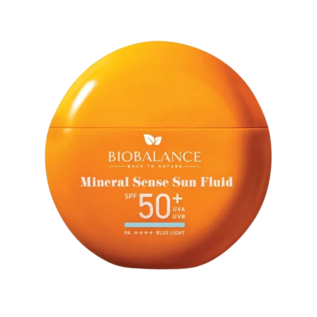 BIOBALANCE Mineral Sense Sun Fluid SPF50+ PA++++ – 40ml | بيو بالانس واقي شمس معدني للبشرة الحساسة SPF50+ – 40 مل