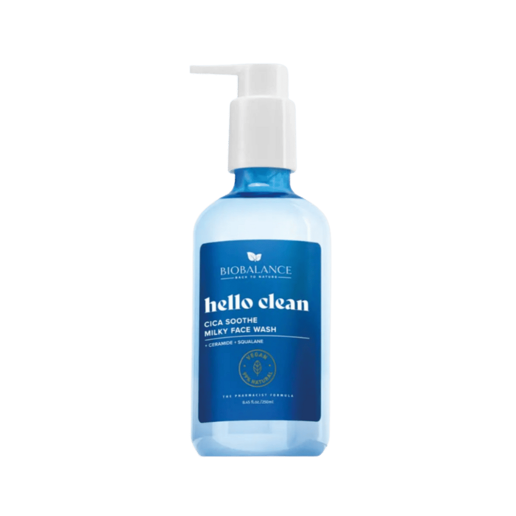 BIOBALANCE Hello Clean Cica Soothe Milky Face Wash – 250ml | بيو بالانس غسول حليبي بالسيكا لتهدئة وترطيب البشرة الجافة والحساسة – 250 مل
