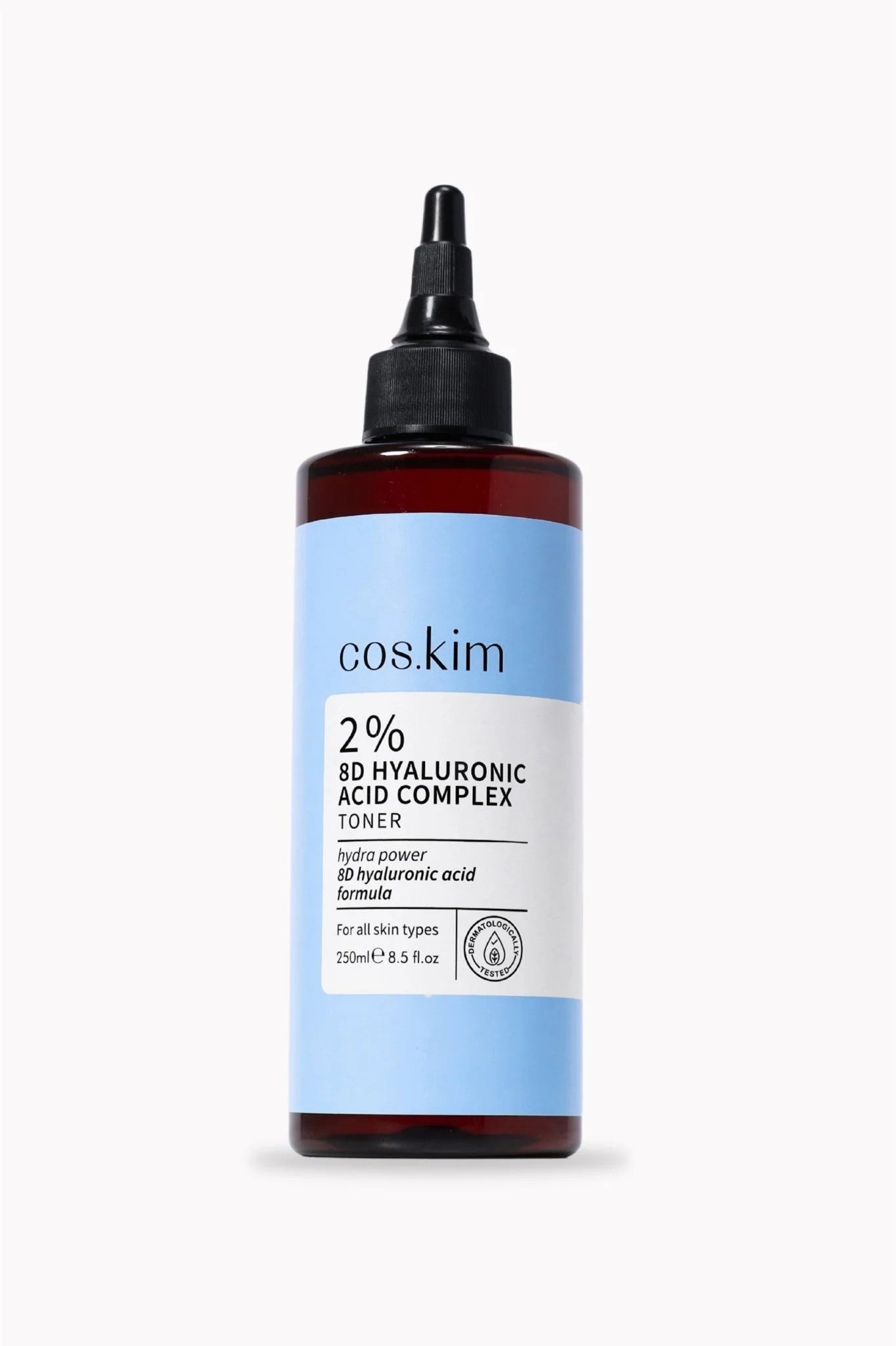 COS.KIM 2% 8D Hyaluronic Acid Complex Toner – 250ml | كوس كيم تونر متعدد الهيالورونيك لترطيب البشرة وامتلائها – 250 مل