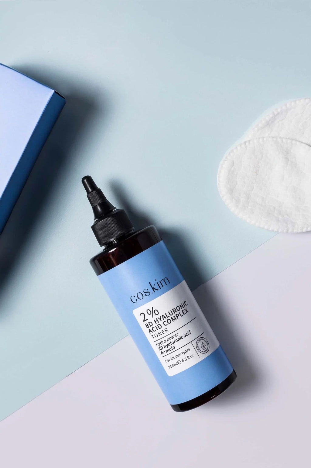 COS.KIM 2% 8D Hyaluronic Acid Complex Toner – 250ml | كوس كيم تونر متعدد الهيالورونيك لترطيب البشرة وامتلائها – 250 مل