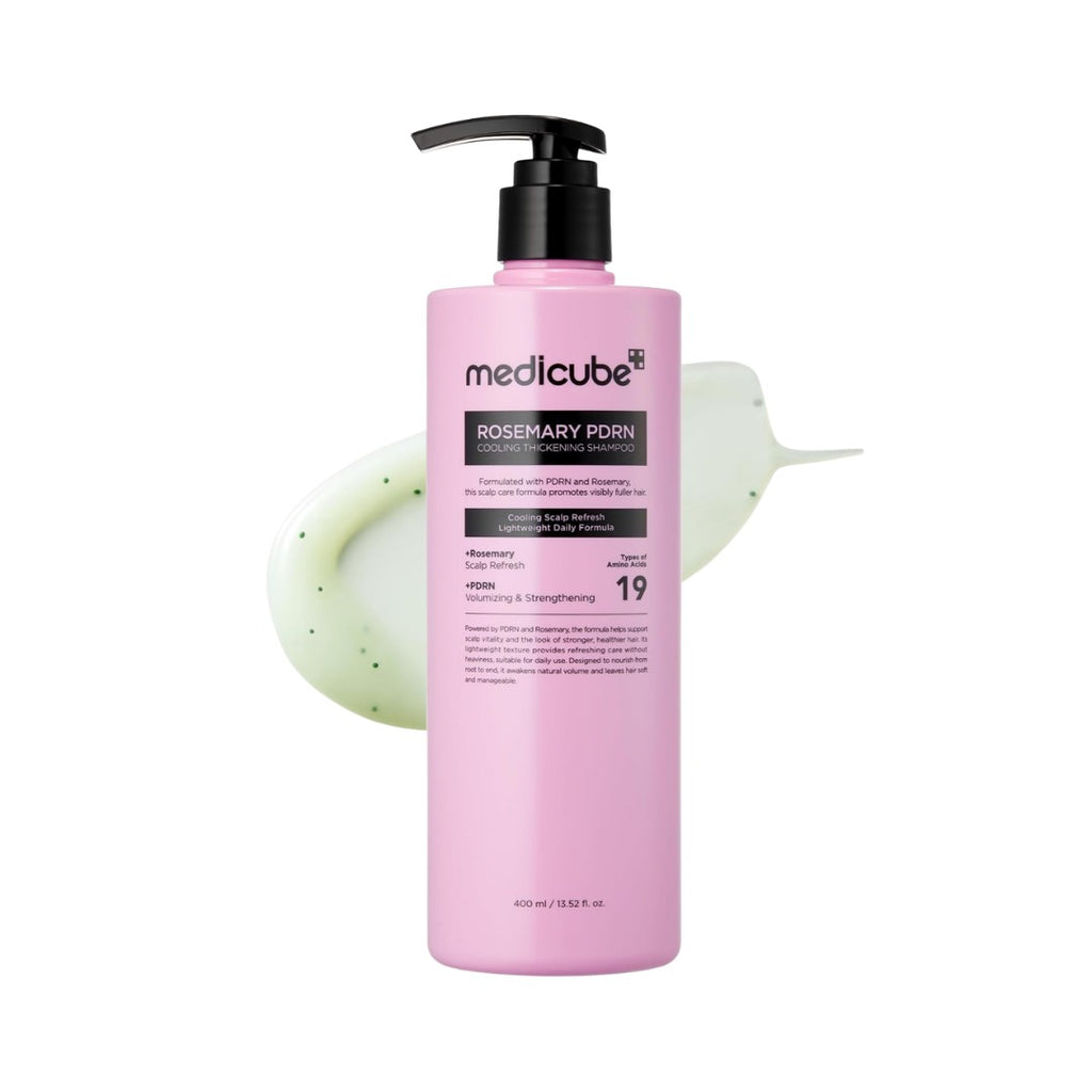 Medicube Rosemary PDRN Cooling Thickening Shampoo – 400ml | ميديكيوب شامبو الروزماري وPDRN لتنظيف الفروة وزيادة مظهر كثافة الشعر – 400 مل
