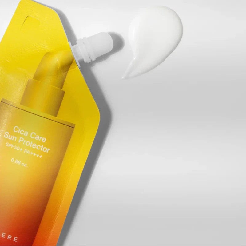 HIDEHERE Cica Care Sun Protector SPF50+ PA++++ – 25g | هايد هير واقي شمس بالسيكا لتهدئة وحماية البشرة الحساسة SPF50+ – 25 غم