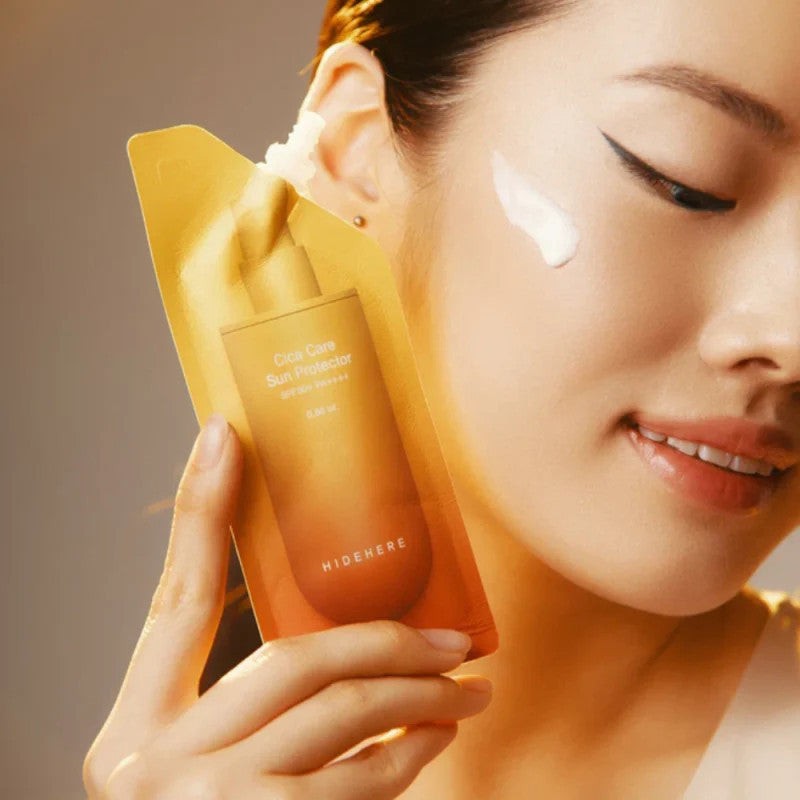 HIDEHERE Cica Care Sun Protector SPF50+ PA++++ – 25g | هايد هير واقي شمس بالسيكا لتهدئة وحماية البشرة الحساسة SPF50+ – 25 غم