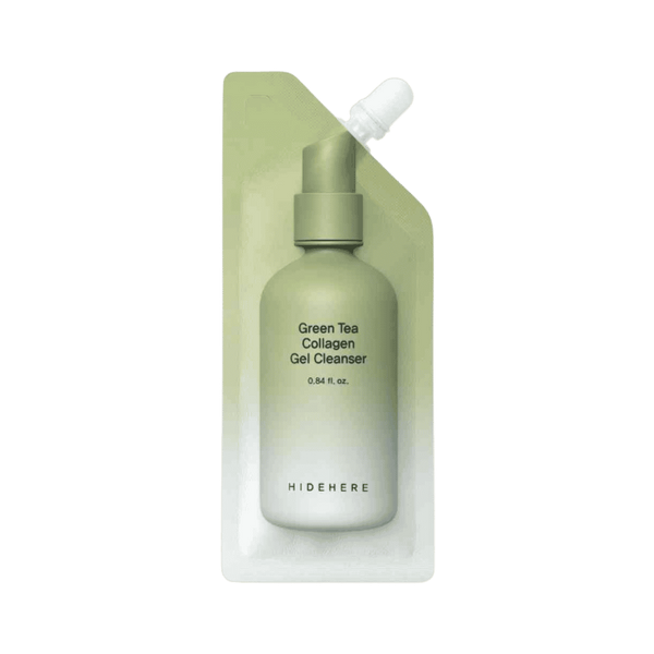 HIDEHERE Green Tea Collagen Gel Cleanser – 25ml | هايد هير غسول جل بالشاي الأخضر والكولاجين لتنظيف البشرة والمسام – 25 مل