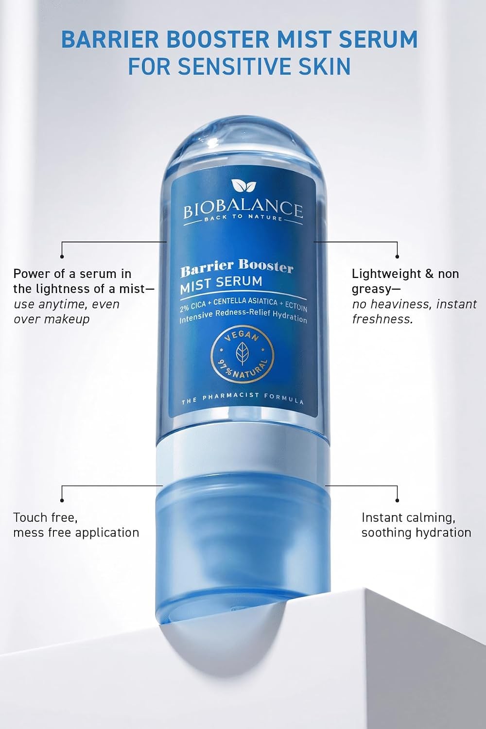 BIOBALANCE Barrier Booster Mist Serum – 80ml | بيو بالانس سيروم رذاذ بالسيكا لتقوية حاجز البشرة وتهدئة الاحمرار – 80 مل