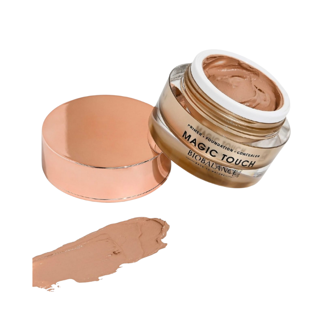 BIOBALANCE Magic Touch Primer • Foundation • Concealer + Vitamin C – 30ml | بيو بالانس ماجيك تتش برايمر وكريم أساس وكونسيلر 3 في 1 بفيتامين C لجميع ألوان البشرة – 30 مل