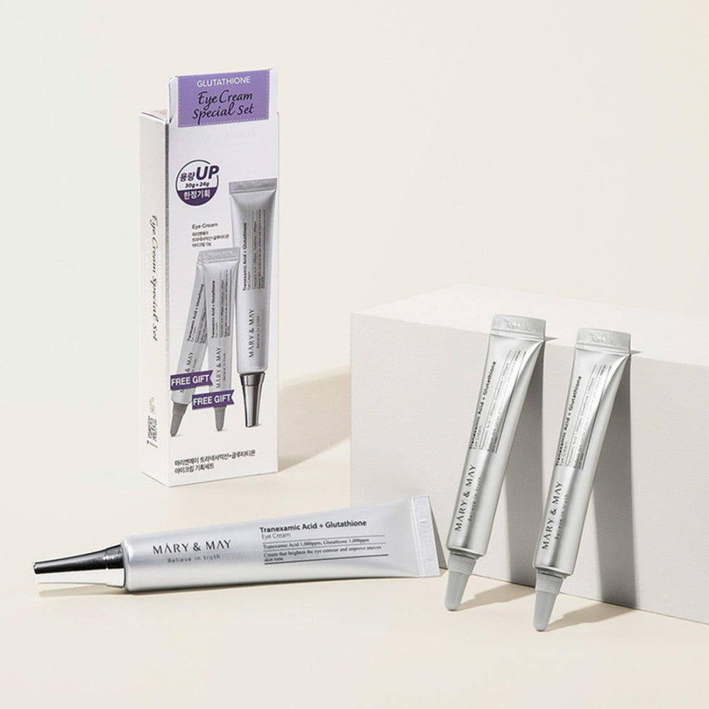Mary&May Glutathione Eye Cream Special Set – | ماري آند ماي مجموعة كريم تفتيح محيط العين وتقليل الهالات