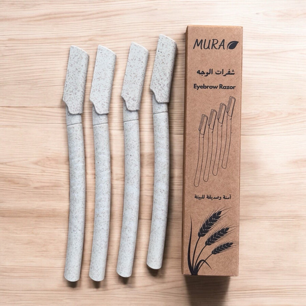 MURA Face Blade Set – 4pcs | مورا مجموعة شفرات آمنة لإزالة شعر الوجه وتحديد الحواجب – 4 قطع