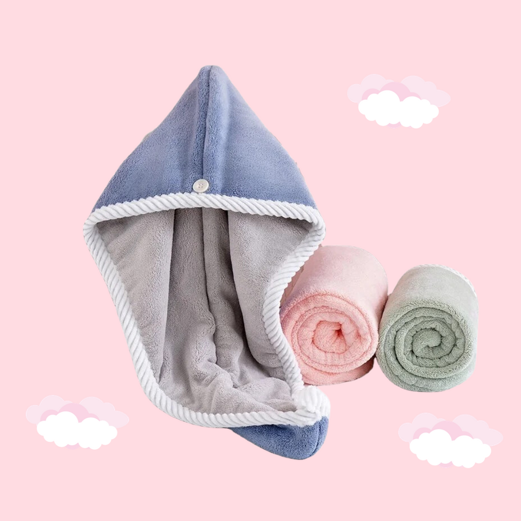 MURA Microfiber Hair Towel  | مورا منشفة مايكروفايبر لتجفيف الشعر وتقليل الاحتكاك والنفشة