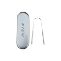 MURA Tongue Scraper with Metal Case  | مورا قاشطة لسان ستانلس ستيل مع حافظة معدنية