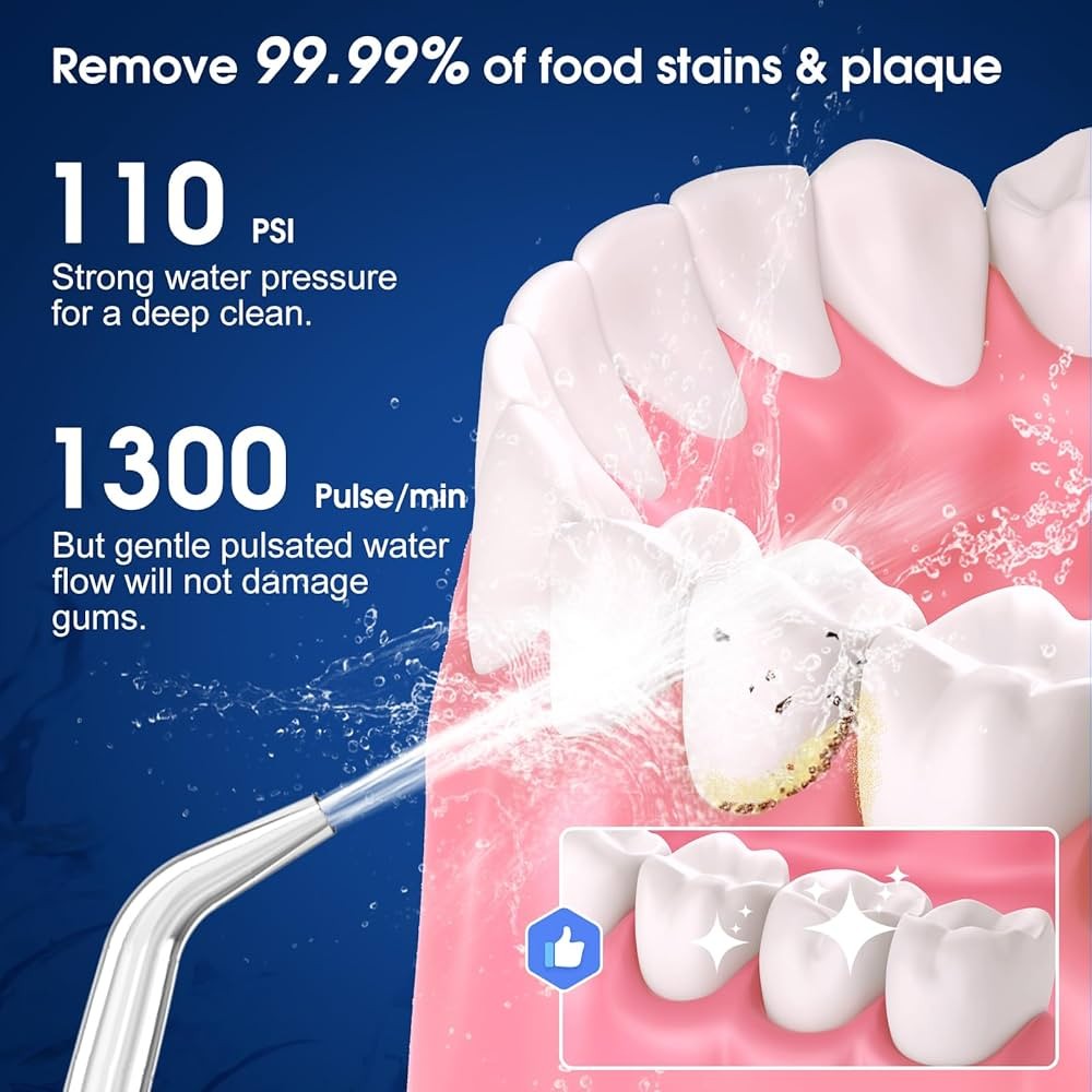 iTooth Water Flosser – 4 Clean Modes | آي توث جهاز تنظيف الأسنان بالماء – 4 أوضاع للتنظيف