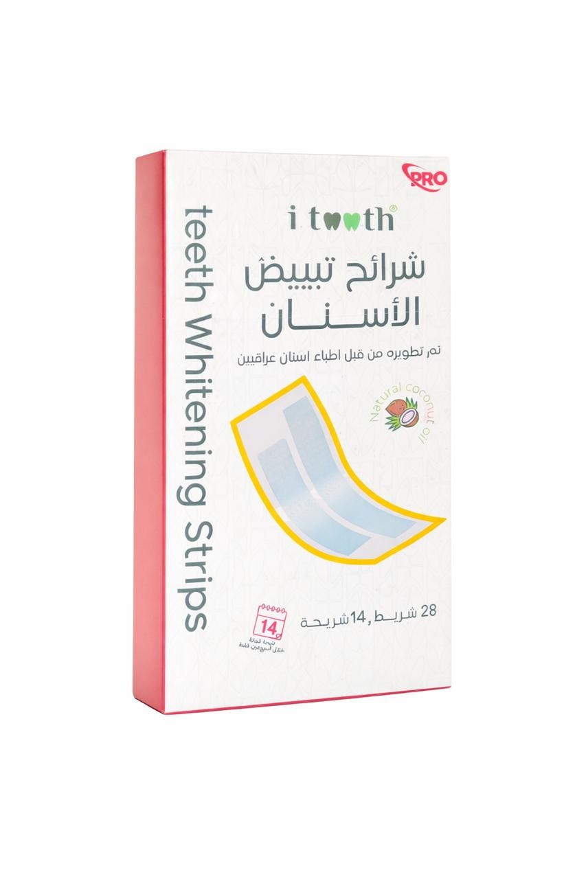 iTooth Sensitive Teeth Whitening Strips – 28 Strips / 14 Uses | آي توث شرائح تبييض الأسنان الحساسة – 28 شريحة / 14 استخدام
